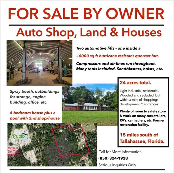 More Photos Of 165 Porsche Ln, Crawfordville Warehouse For Sale