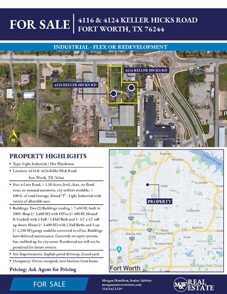 Primary Photo Of 4116-4124 Keller Hicks Rd, Fort Worth Land For Sale