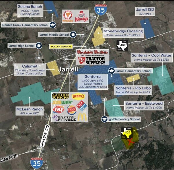 More Photos Of 100 Rundberg Dr, Jarrell Land For Sale