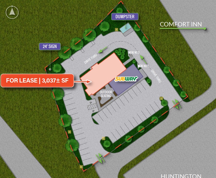 More Photos Of 2207 N Jefferson St, Huntington Fast Food For Lease