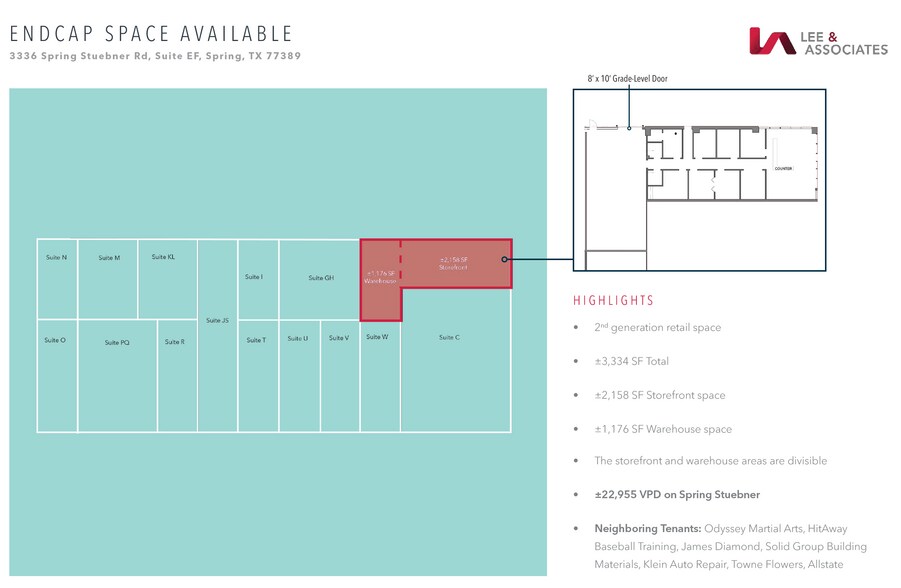 More Photos Of 3336 Spring Stuebner Rd, Spring Light Distribution For Lease