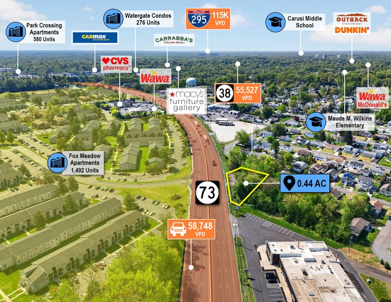 More Photos Of 2937 Route 73, Maple Shade Township Land For Sale