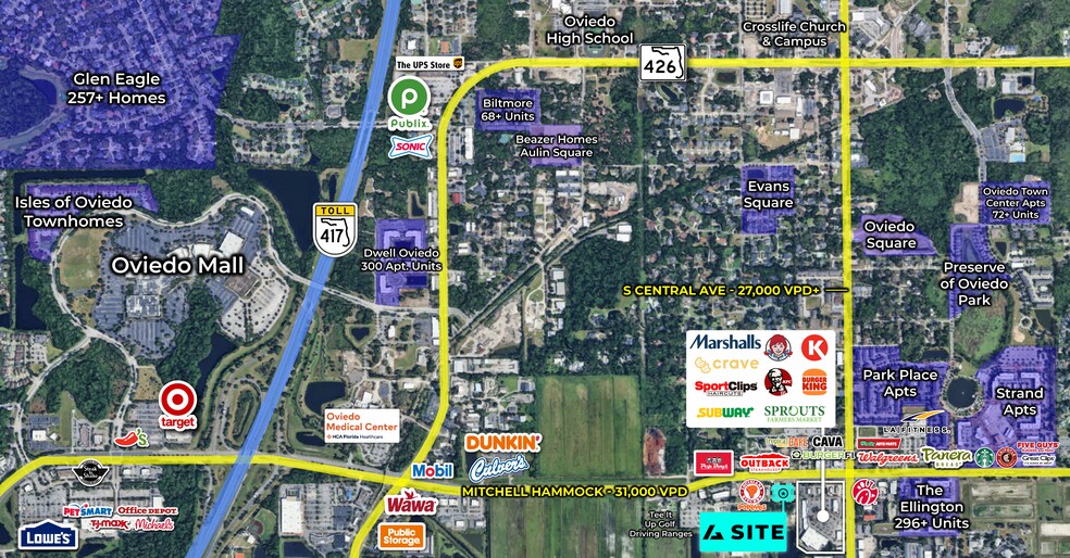 More Photos Of 180 W Mitchell Hammock Rd, Oviedo General Retail For Lease