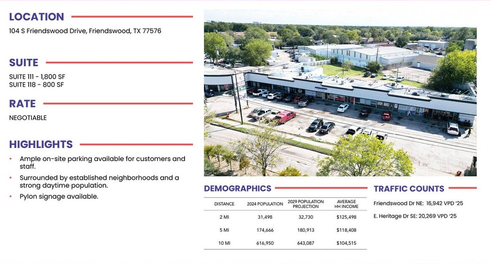 More Photos Of 104 S Friendswood Dr, Friendswood Unknown For Lease