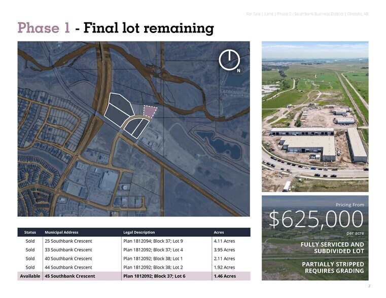 Primary Photo Of 45 Southbank Cres, Okotoks Land For Sale