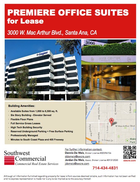 More Photos Of 3000 W MacArthur Blvd, Santa Ana Office For Lease