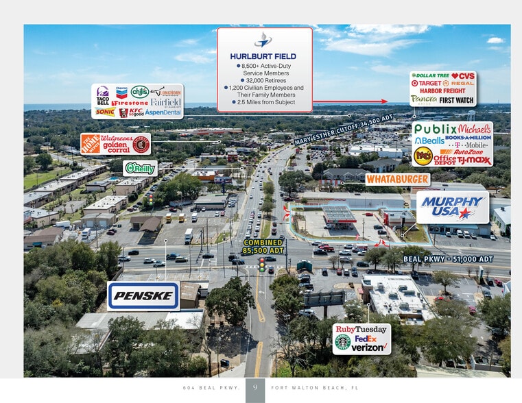 More Photos Of 604 Beal Pky, Fort Walton Beach Freestanding For Sale