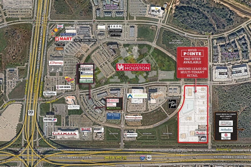Primary Photo Of Westside Pky @ I-10, Katy Land For Lease