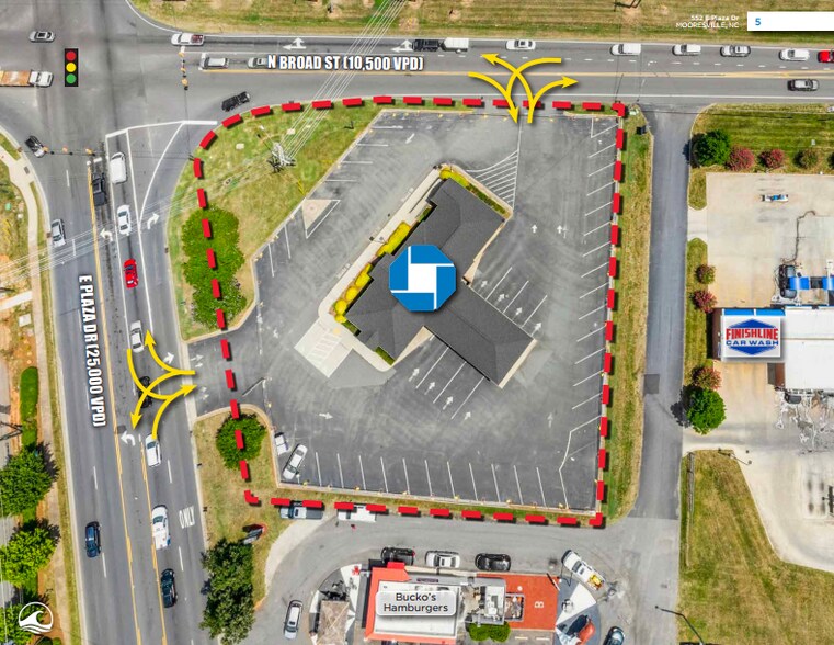 Primary Photo Of 552 E Plaza Dr, Mooresville Bank For Sale