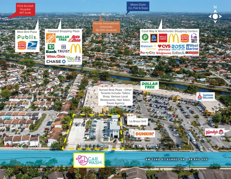 10899 Sunset Dr, Miami, FL 33173 Carwash For Sale