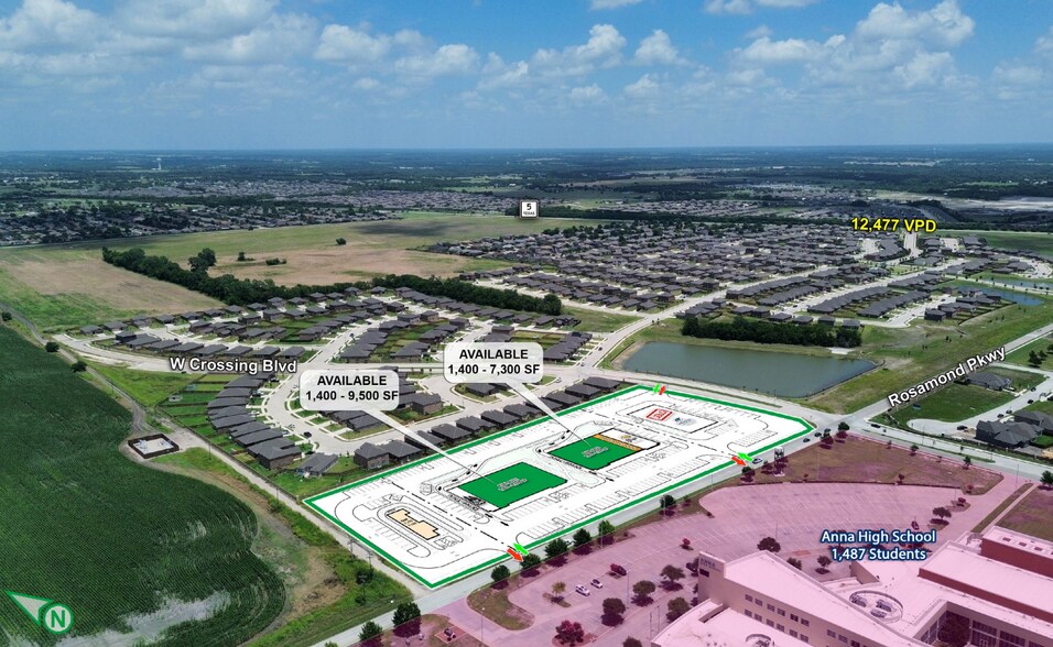 More Photos Of NWC of West Crossing & Rosamond Pkwy blvd, Anna Storefront For Lease