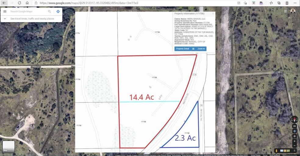 Primary Photo Of N MASTERS ST FM 1128, Manvel Land For Sale