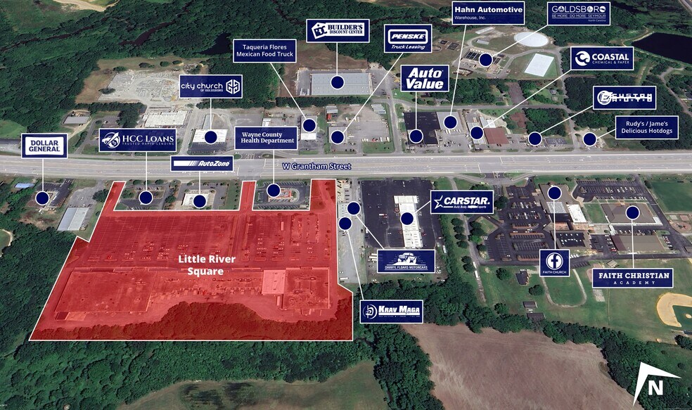 Primary Photo Of 1308-1320 W Grantham St, Goldsboro General Retail For Sale