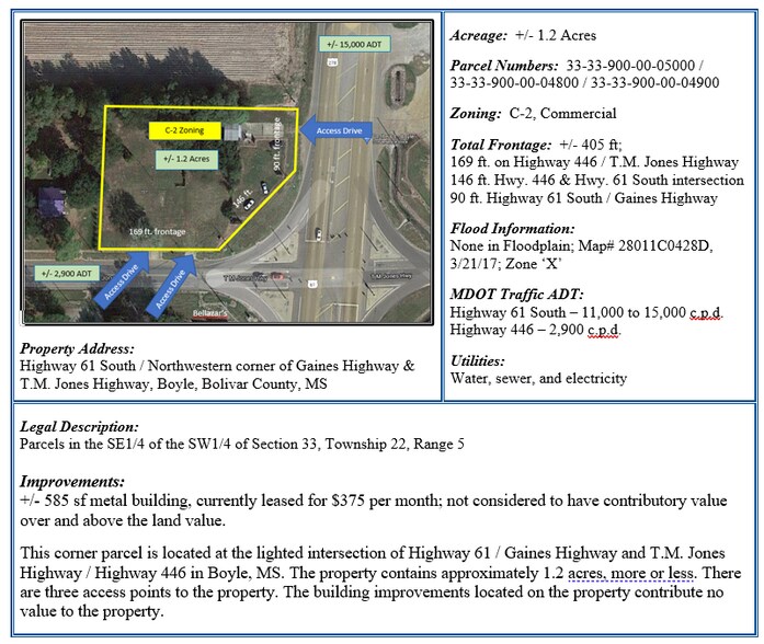 Primary Photo Of 0 U.S. Hwy 61 S and Hwy 446, Boyle Land For Sale