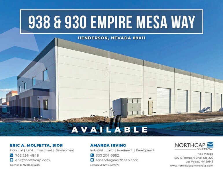Primary Photo Of 930-938 Empire Mesa Way, Henderson Warehouse For Lease