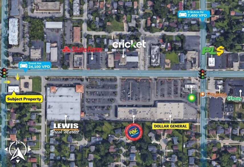 More Photos Of 2811-2817 Grand Ave, Waukegan Storefront For Lease