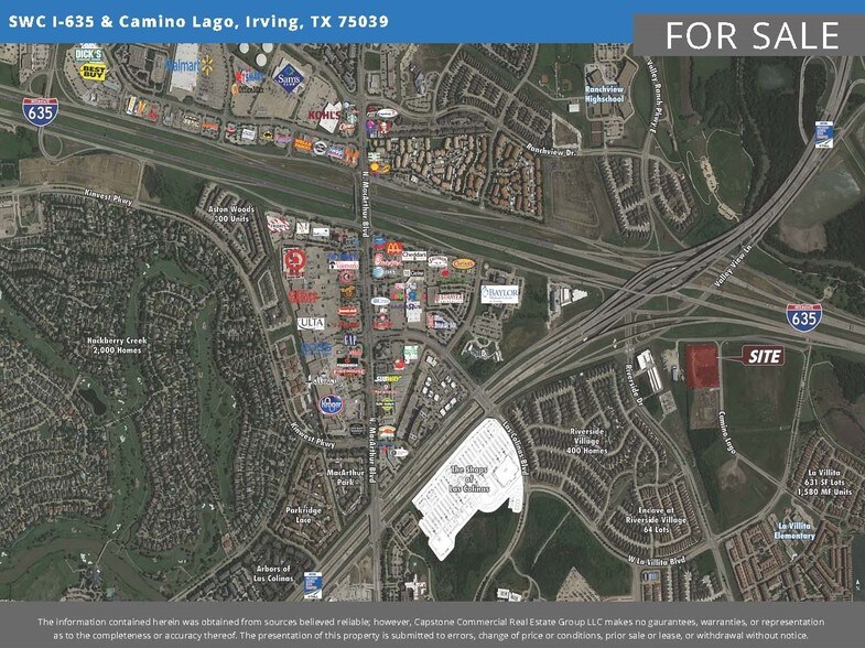 More Photos Of SWC I-635 & Camino Lago, Irving Land For Sale