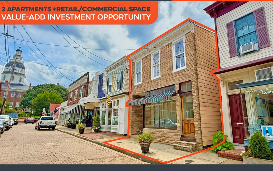 Primary Photo Of 72 Maryland Ave, Annapolis Storefront Retail Residential For Sale