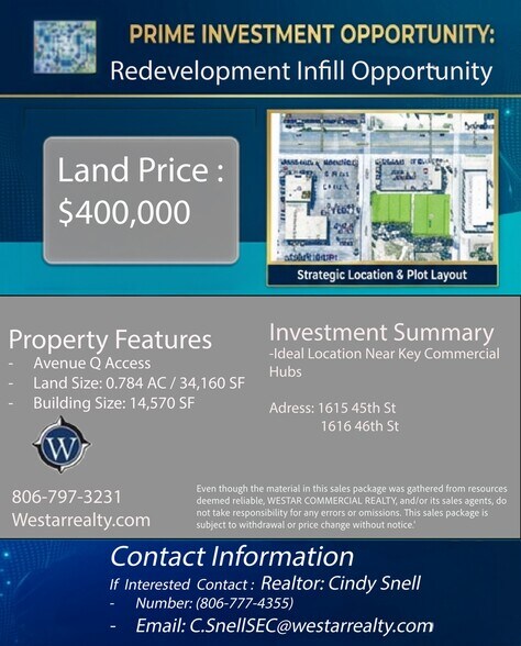 Primary Photo Of 1615 45th St, Lubbock Land For Sale