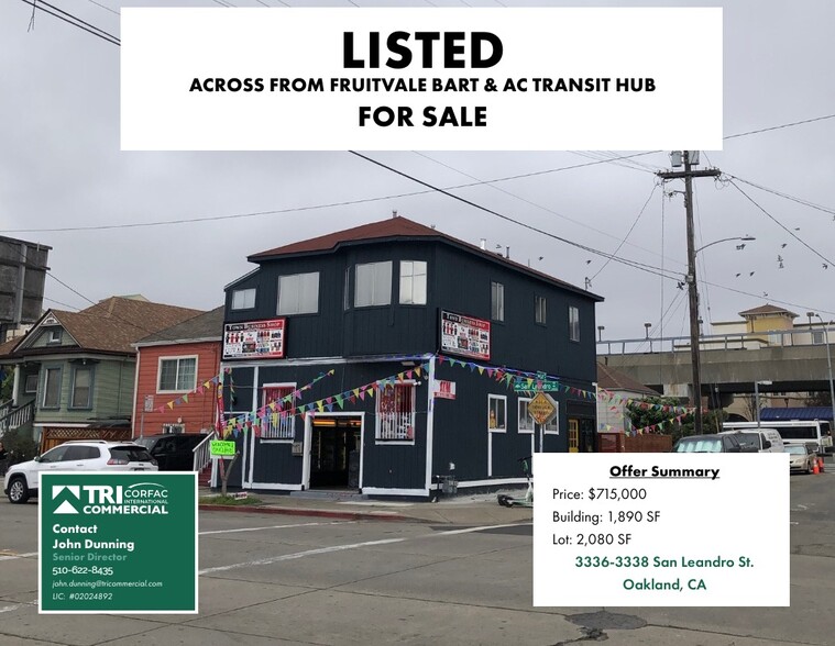 Primary Photo Of 3336-3338 San Leandro St, Oakland Storefront Retail Residential For Sale