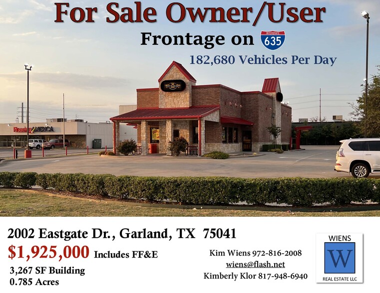 Primary Photo Of 2002 Eastgate Dr, Garland Fast Food For Sale