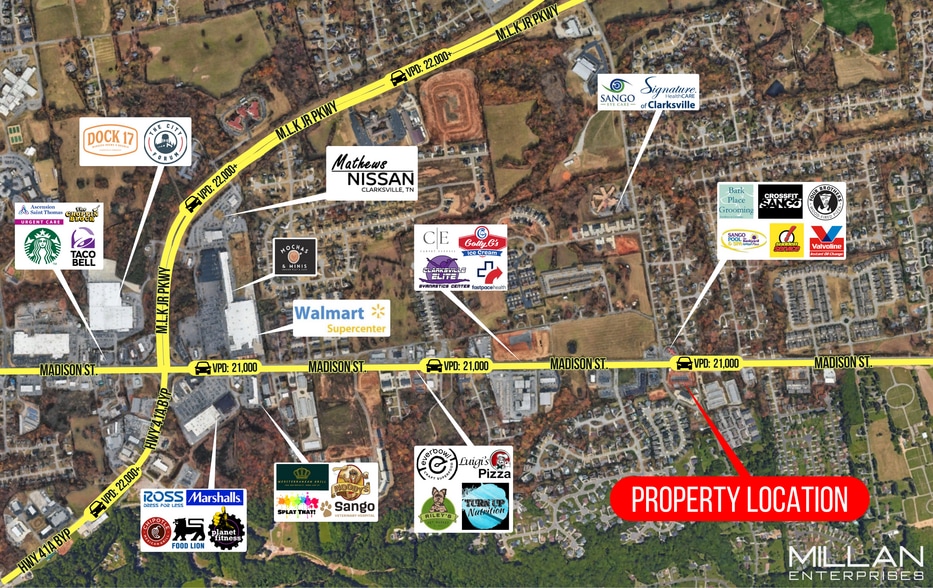 More Photos Of 2720 Madison St, Clarksville General Retail For Lease