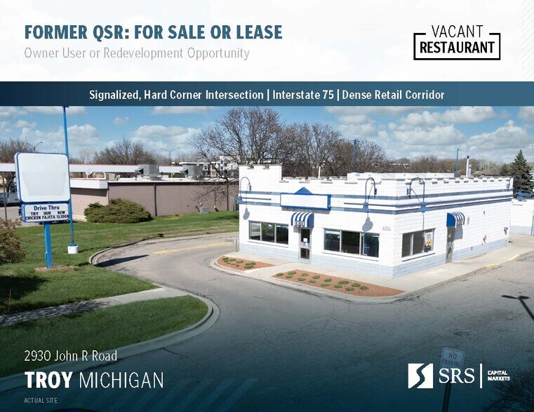 Primary Photo Of 2930 John R Rd, Troy Fast Food For Sale