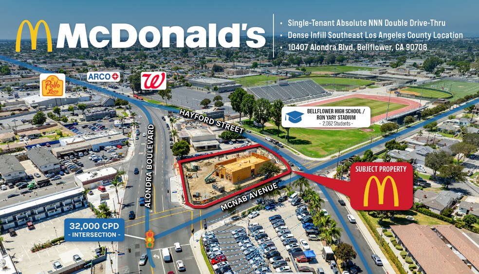 Primary Photo Of 10407 Alondra blvd, Bellflower Fast Food For Sale
