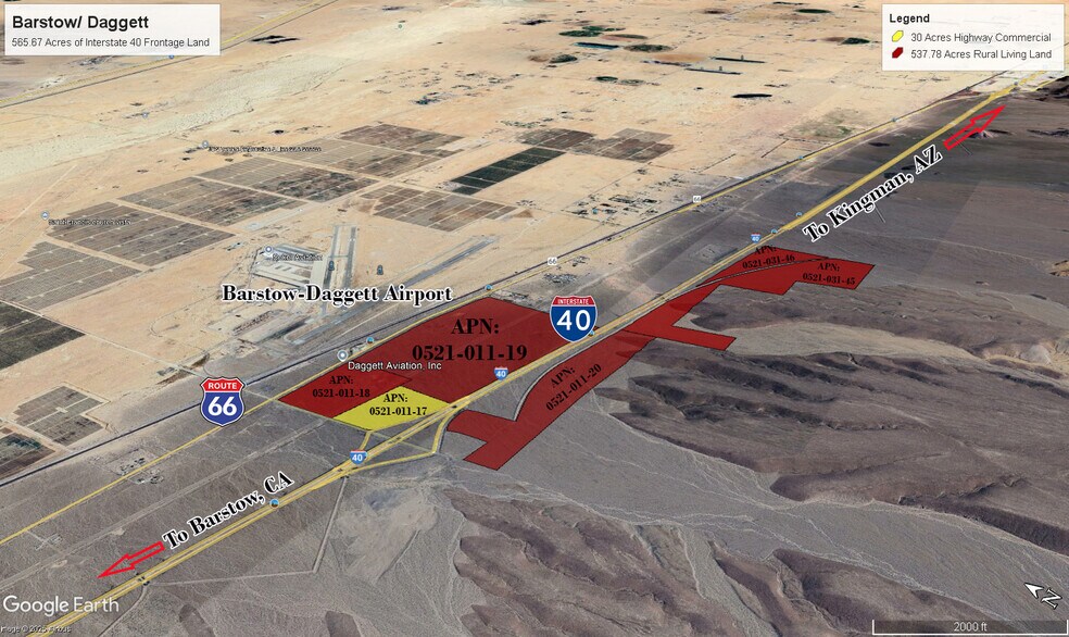 Primary Photo Of Interstate 40 and Hidden Springs Road -, Daggett Land For Sale