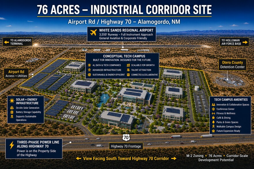 More Photos Of Hwy 70 Frontage w/dual access on Airport Rd, Alamogordo Land For Sale