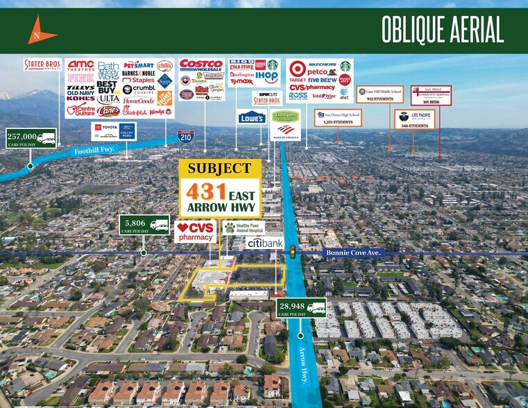 More Photos Of 411-441 E Arrow Hwy, Glendora Unknown For Lease