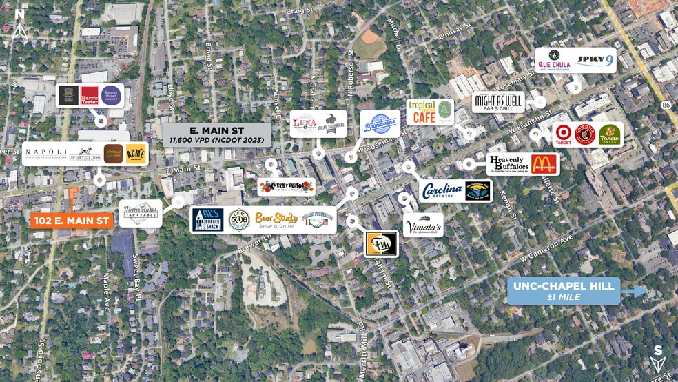 More Photos Of 102 E Main St, Carrboro Restaurant For Lease