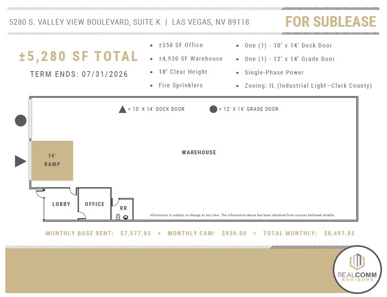 More Photos Of 5280 S Valley View Blvd, Las Vegas Warehouse For Lease