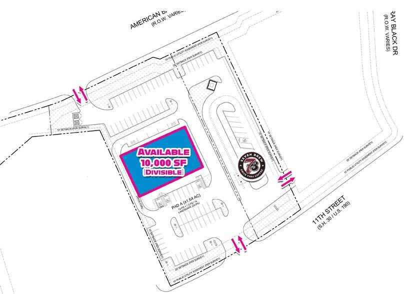 More Photos Of NEQ Interstate 45 & 11th St, Huntsville General Retail For Lease