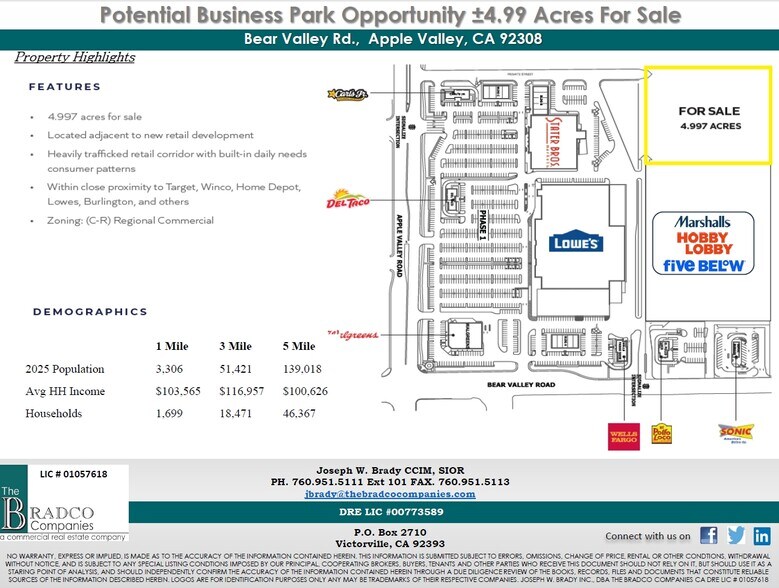 More Photos Of Apple Valley Rd @ Bear Vallet Road, Apple Valley Land For Sale