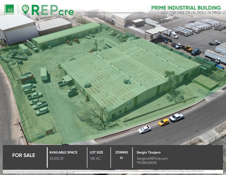 Primary Photo Of 4673 Osborne Dr, El Paso Warehouse For Sale