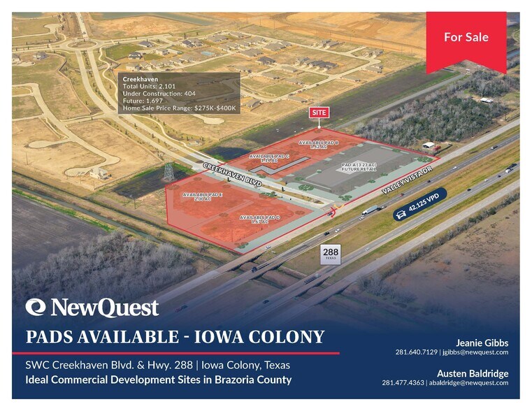 Primary Photo Of SWC Creekhaven Blvd. & Hwy. 288, Iowa Colony Land For Sale