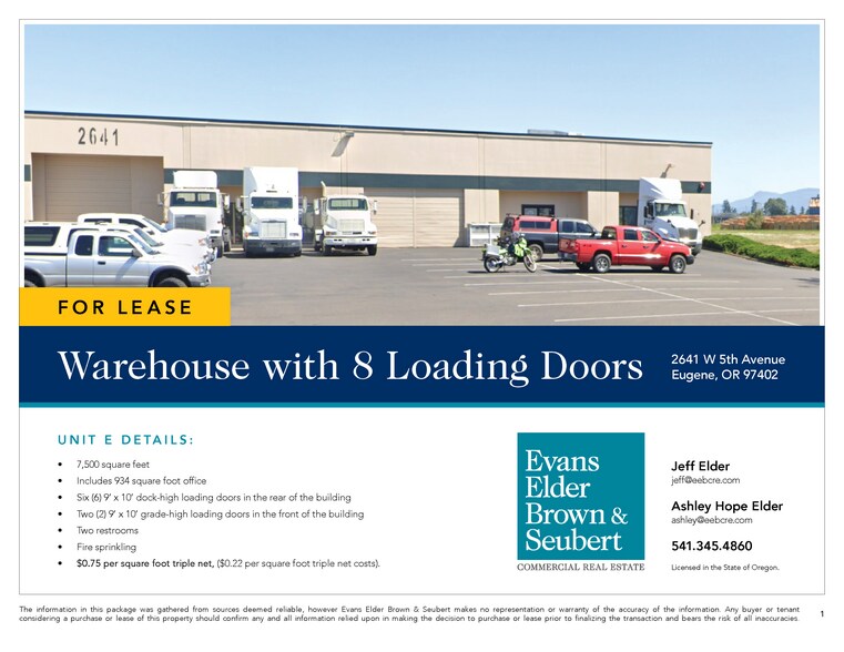 More Photos Of 2641 W 5th Ave, Eugene Warehouse For Lease