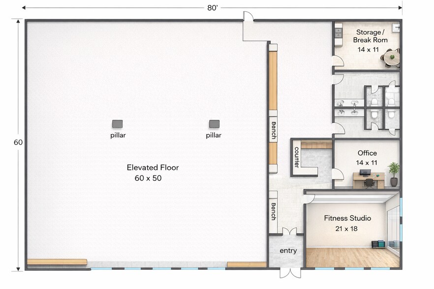 More Photos Of 1023-1049 Main St, Dundee Unknown For Lease