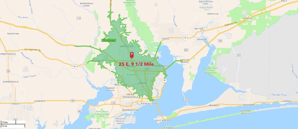 More Photos Of 25 E Nine One Half Mile Rd, Pensacola Office For Lease