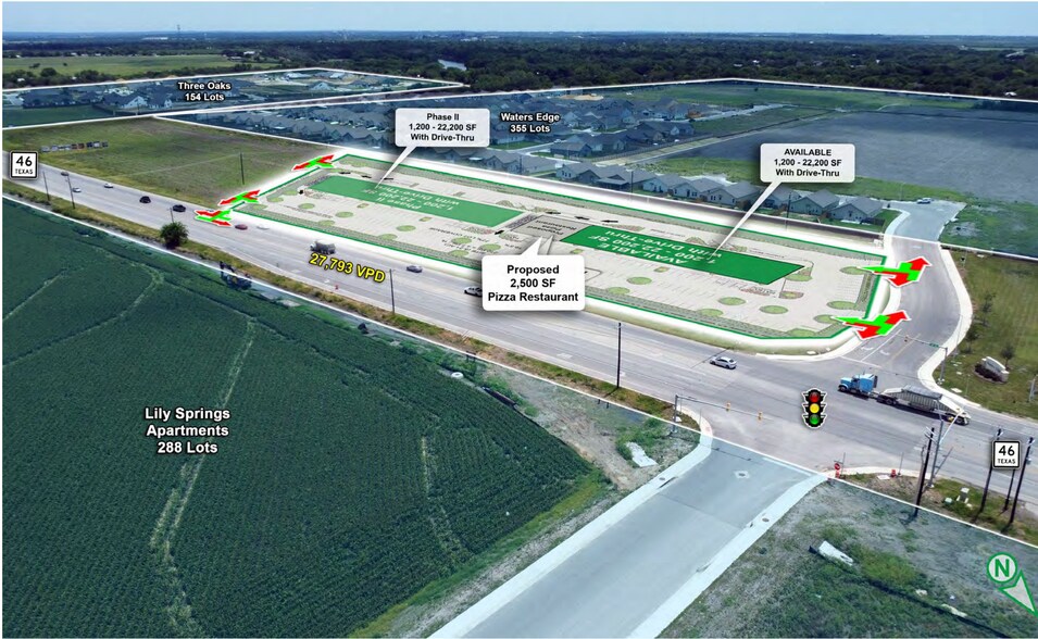 More Photos Of Highway TX-46 & Waters Edge, Seguin General Retail For Lease