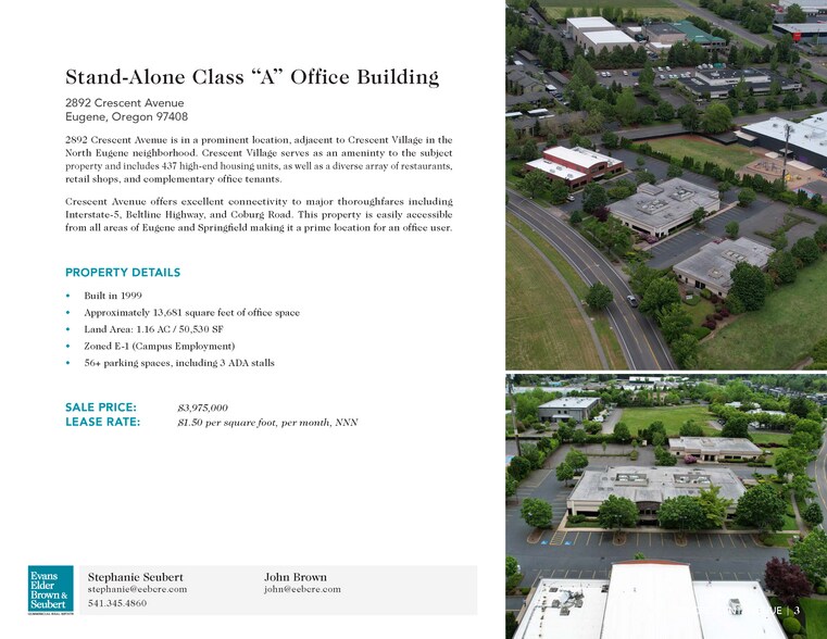 More Photos Of 2892 Crescent Ave, Eugene Office For Sale