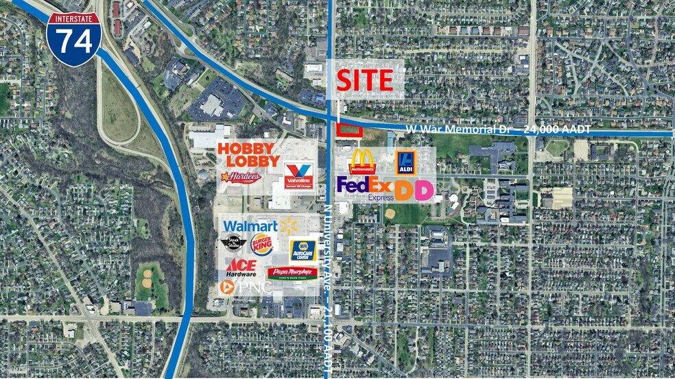 More Photos Of 1015 E War Memorial Dr, Peoria Land For Lease