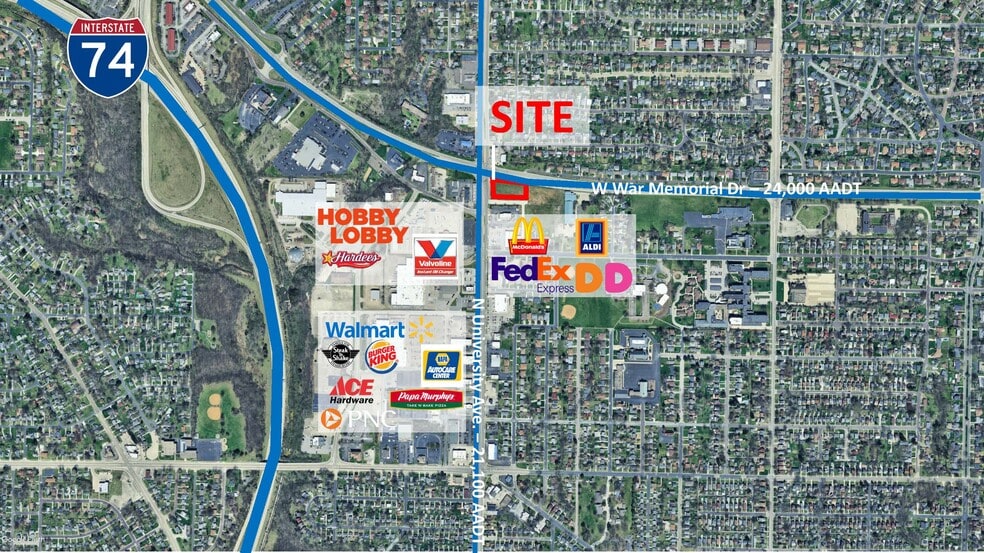 More Photos Of 1015 E War Memorial Dr, Peoria Land For Sale