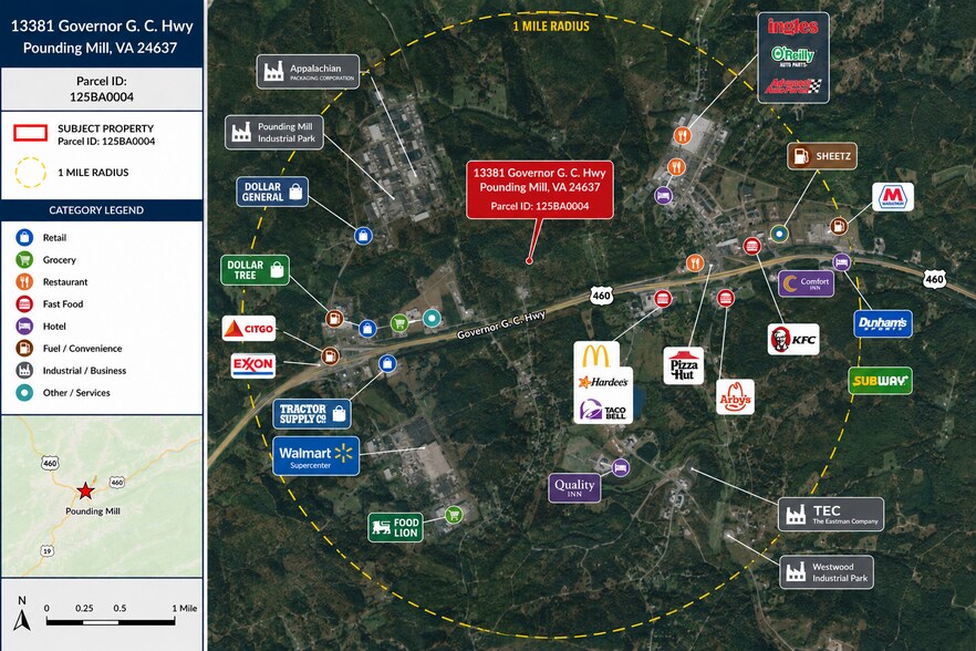 More Photos Of 13381 Governor G C Peery Hwy, Pounding Mill Land For Lease