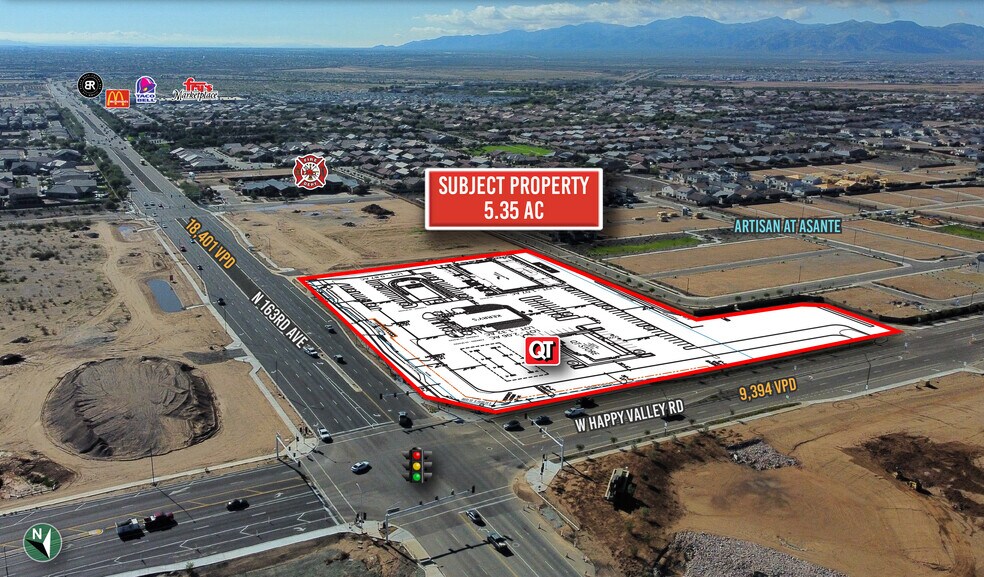 Primary Photo Of SWC W. Happy Valley & N 163rd Ave, Surprise Unknown For Lease