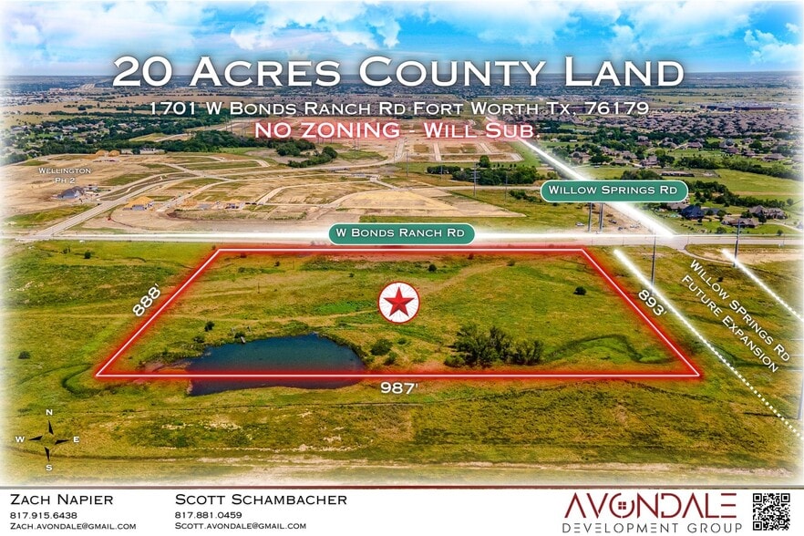 Primary Photo Of 1701 Bonds Ranch Rd, Fort Worth Land For Sale