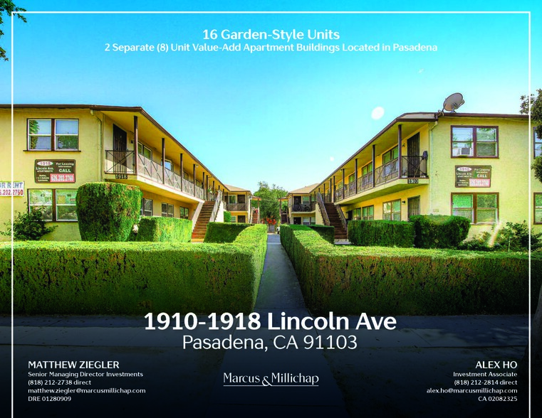 Primary Photo Of 1910-1918 Lincoln Ave, Pasadena Apartments For Sale