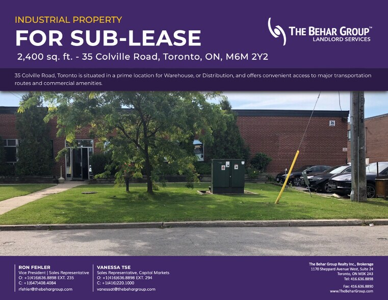 Primary Photo Of 35 Colville Rd, Toronto Industrial For Lease