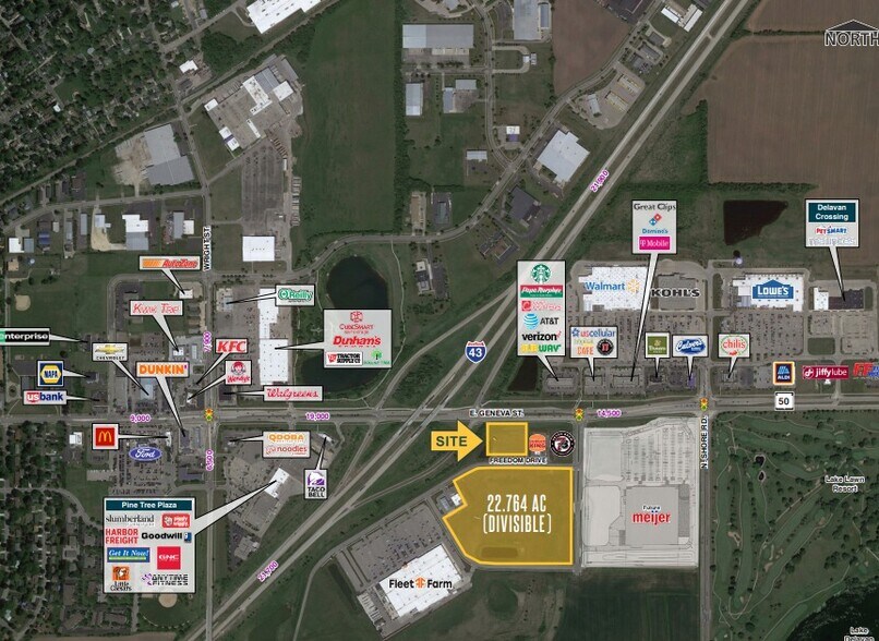 Primary Photo Of SE I-43 & Hwy 50 SE I-43 & Hwy 50 SE I-43 & Hwy, Delavan Land For Sale